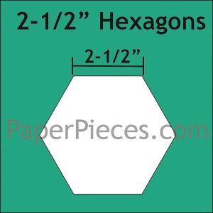 English Paper Piecing  Hexagon 2-1/2" 25 pieces | 