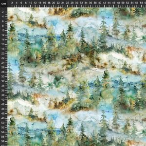The Great Outdoors fabric: Mountain Scene | 