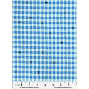 Whisker Wonderland fabric: Gingham, Sky |