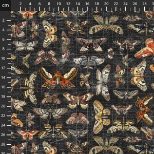 Halloween Fabric, Tim Holtz, Moth Study |