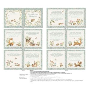 Woodland Heart Fabric: Book Panel, Cream, 36" (92cm) | 
