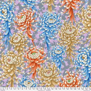 Kaffe Fassett Collective Fabric Spider Mums, Pastel |