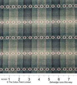 Tochio Yarn-Dyed fabric: Flowerline, Storm | 