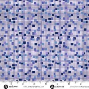 Mystic Meadow fabric, Grid, Blue | 
