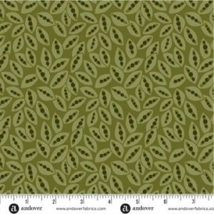 Mystic Meadow fabric, Seed Pods, Green | 