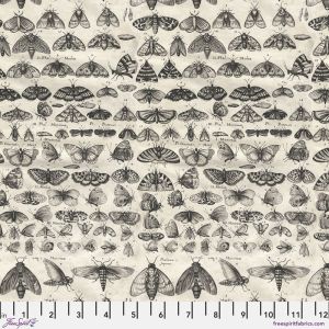 Eclectic Elements Palette fabrics, Charcoal Moths | 