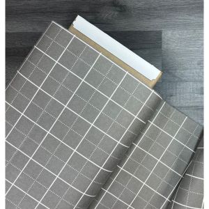 Framework fabric, Grey with White Grid, Design Wall | 