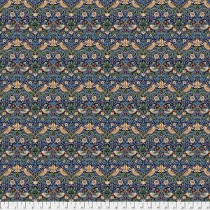 William Morris Kelmscott Fabric: Mini Strawberry Thief Navy (per 1/4 metre) |