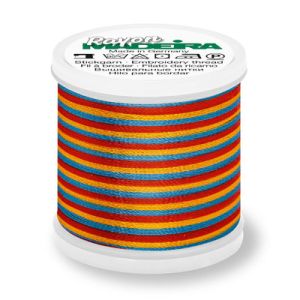 Madeira Embroidery Thread 2142 Multi Colour Orange Red Blue | 