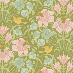 Tilda Songbird fabric: Songbird, Green | 