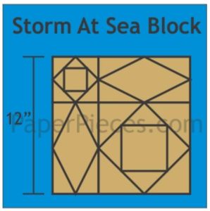 Paper Pieces Storm at Sea 12" Block Piece Pack, Makes 12 | 