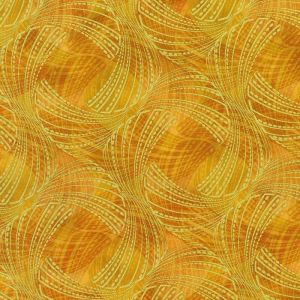 Golden Feathers fabric: Feather Swirls, Honey |