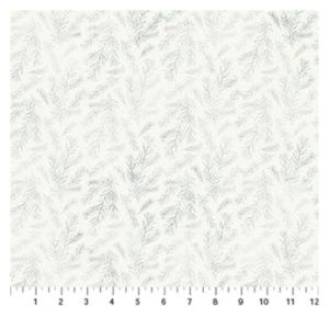 Altitude fabric, Pine Branches, Off White/Blue |