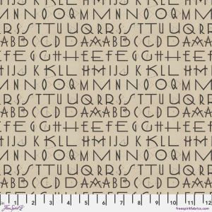 Eclectic Elements Palette fabrics, Charcoal Typography | 