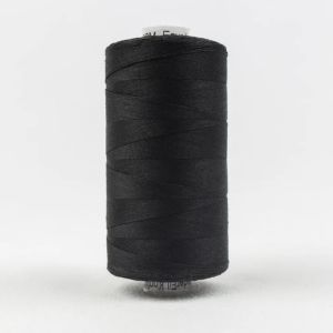 Konfetti Thread: 50wt 3 ply 100% Cotton. 1000m Spool Black | 