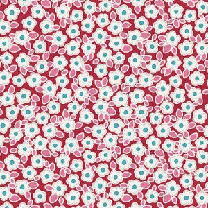 Tilda Woodland Fabric: Carol Red (per 1/4 metre) |