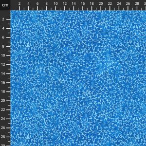 Botanicals fabrics: Cottage Garden, Chrysanthemum Carpet, Blue | 