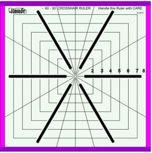 Westalee Ruler Crosshair Square 8.5" 6 Point | 