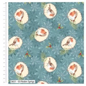 Feathered Foliage fabric: Robin Sprigs | 