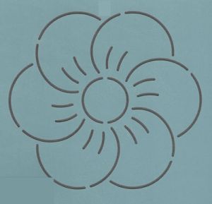 Quilt Stencil  5" Single Rose | 
