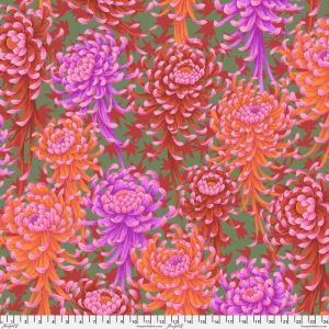 Kaffe Fassett Collective Fabric Spider Mums, Red |