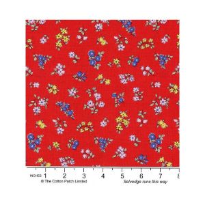 Liberty Heirloom fabric: Posy Sprig, Red | 