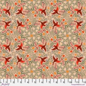 Backyard Wonder fabric: Carefree Cardinals, Red | 