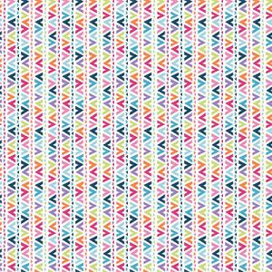 Prism Fabric: Zig Zag Stripe White (per 1/4 metre) | 