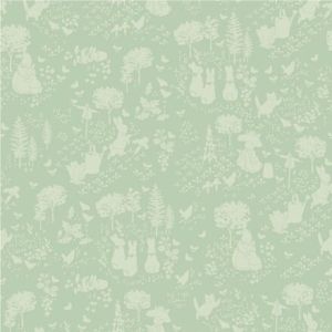 Peter Rabbit and Benjamin Bunny fabric: Tonal, Green | 