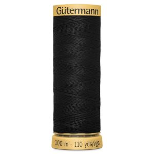 Gutermann Natural Cotton 100m Black Col 5201 |