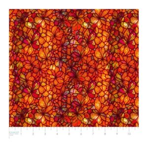 Sonny in the Sunflowers Fabric: Stained Glass Petals, Orange | 