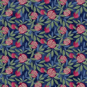 Pomegranate fabric, Pomegranate, Navy | 