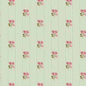 Sienna Fabric: Lattice Posy Mint (per 1/4 metre) | 