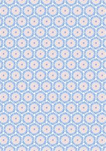 Chalki fabric: Chalki Tile on Cream Lewis and Irene | 