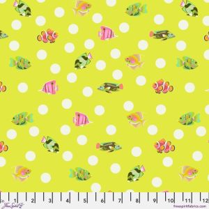 Floral Reef fabric, School Crossing, Seagrass | 