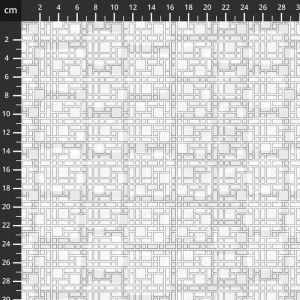Monochrome fabric: Black and White Musical, Grid, White | 