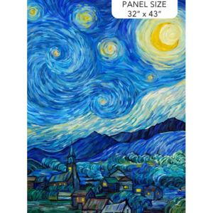 Starry Night fabric: Starry Night Panel 32" (81cm) | 