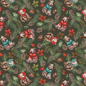 Merry Beary Fabric: Cozy Cubs | 