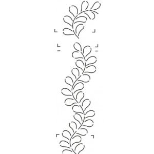 Quilt Stencil 4" Open Feather Border |