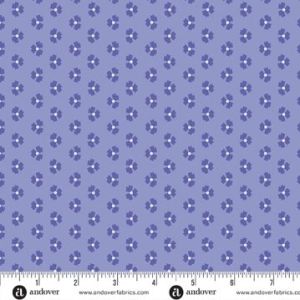 Mystic Meadow fabric, Abstract Flower, Blue | 