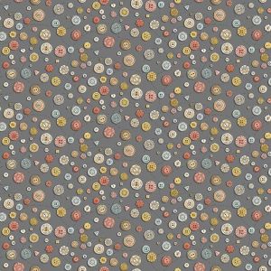 Atelier fabric: Buttons, Grey | 