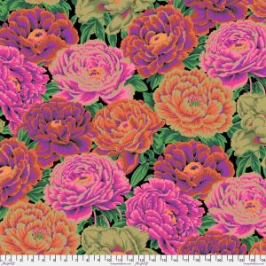 Kaffe Fassett Collective Fabric Tibetan Peony, Red |