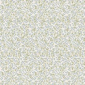 Petite Fleur Fabric: Vine, Blue |
