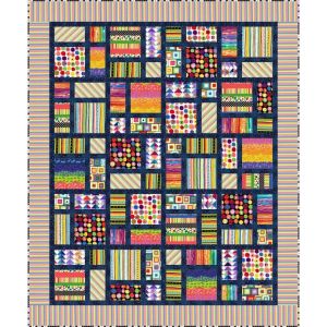Spot the Stripe, Dark Pathways Quilt Kit |