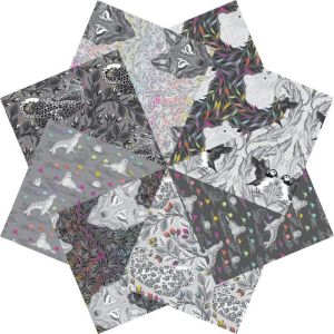 Graywork Animals Fat Quarter Bundle, Tula Pink | 