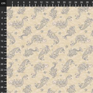 Ocean Song fabric: Sea Sirens, Shell |