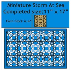 Paper Pieces Miniature Storm at Sea Pattern and Piece Pack | 