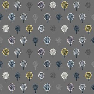 Heather and Sage fabric: Trees Grey (per 1/4 metre) | 