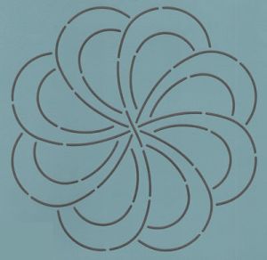 Quilt Stencil 7" Double Swirl |
