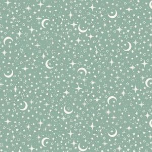 Little Ones Fabric: Stars, Teal | 